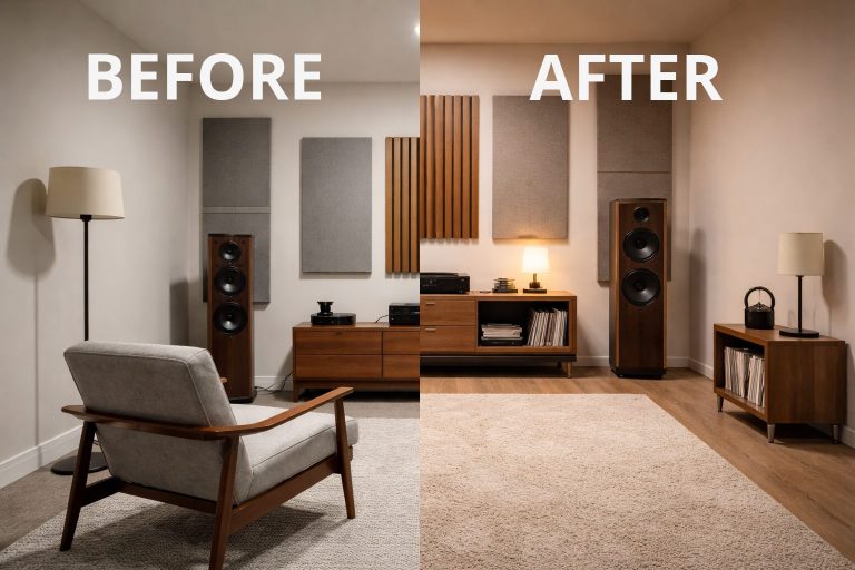 Warm Layered Lighting Before After